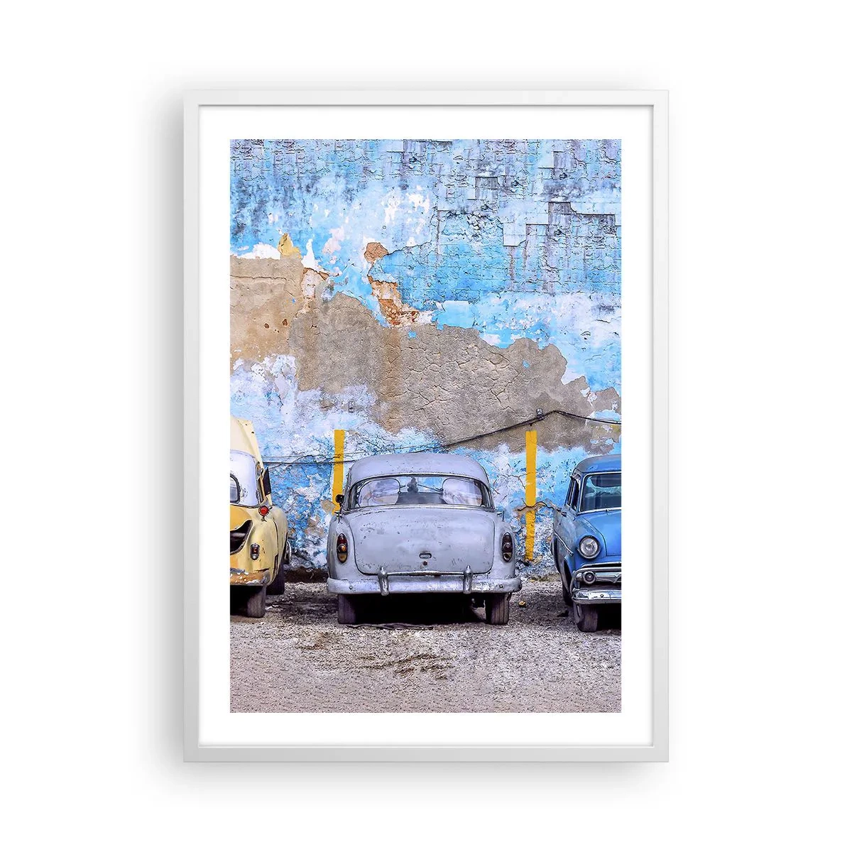 Plagát v bielom ráme - Stretnutie veteránov - 50x70 cm