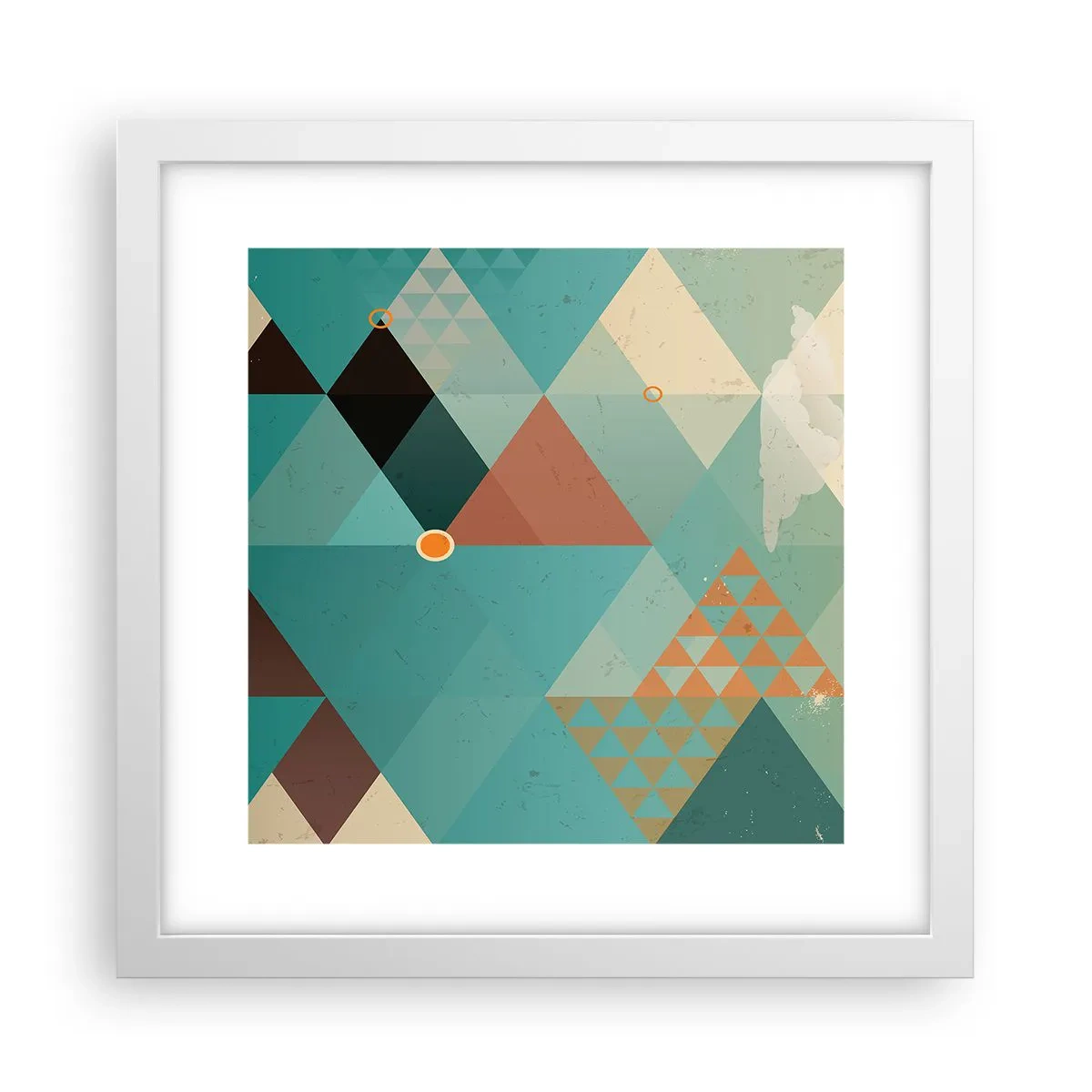 Plagát v bielom ráme - Jednota mnohosti, mnohosť jednoty - 30x30 cm