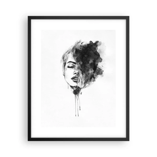 Plagát v čiernom ráme - O čom sníva dievča - 40x50 cm