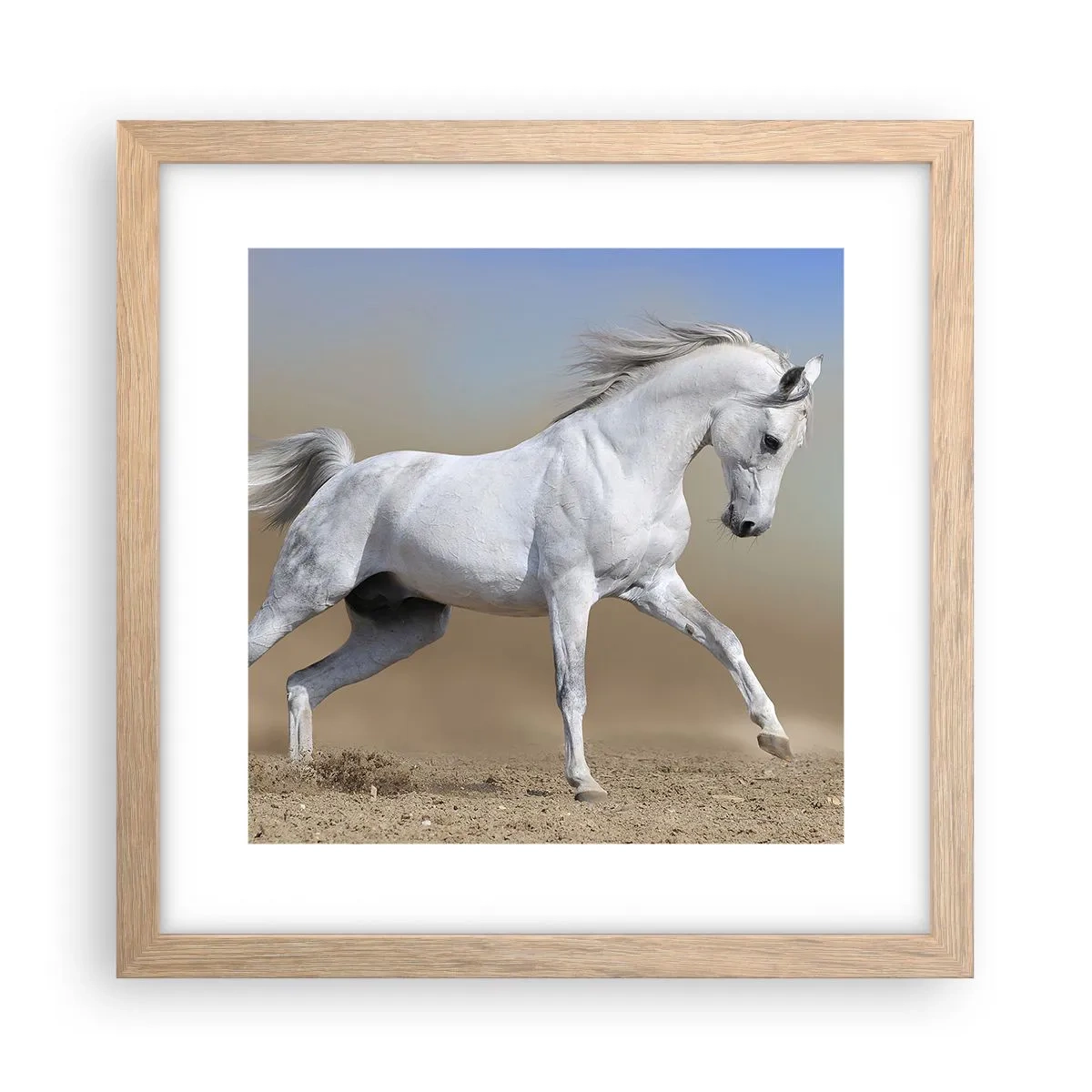 Plagát v ráme zo svetlého duba - Najkrajšia arabská rozprávka - 30x30 cm
