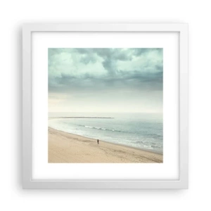 Plagát v bielom ráme - Hľadám pokoj - 30x30 cm