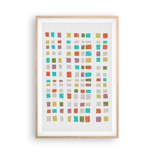 Plagát v ráme zo svetlého duba - Neznáma hra - 61x91 cm