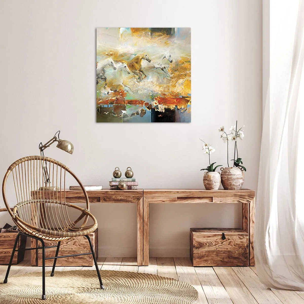 Obraz na plátne - Cvála svetlom - 60x60 cm