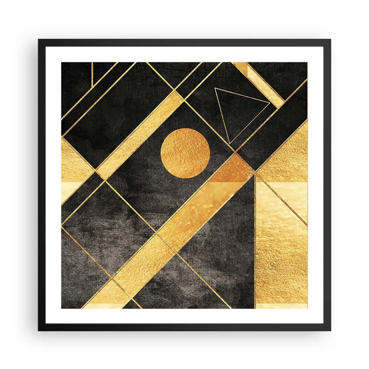 Plagát v čiernom ráme - Slnko púšte - 60x60 cm