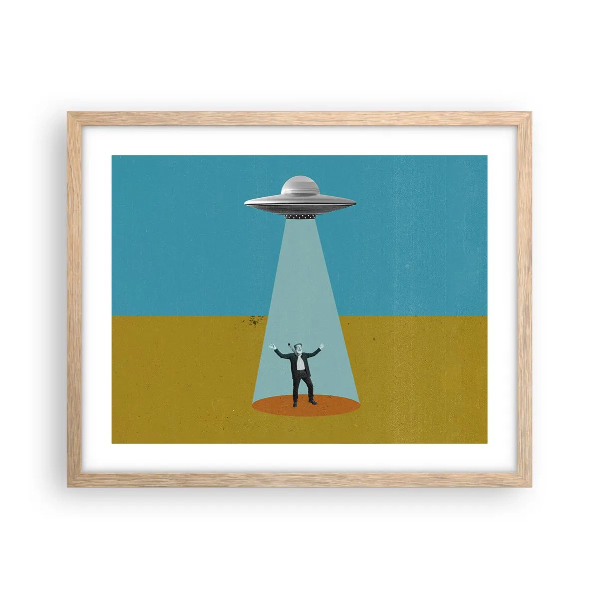 Plagát v ráme zo svetlého duba - Blízke stretnutie - 50x40 cm