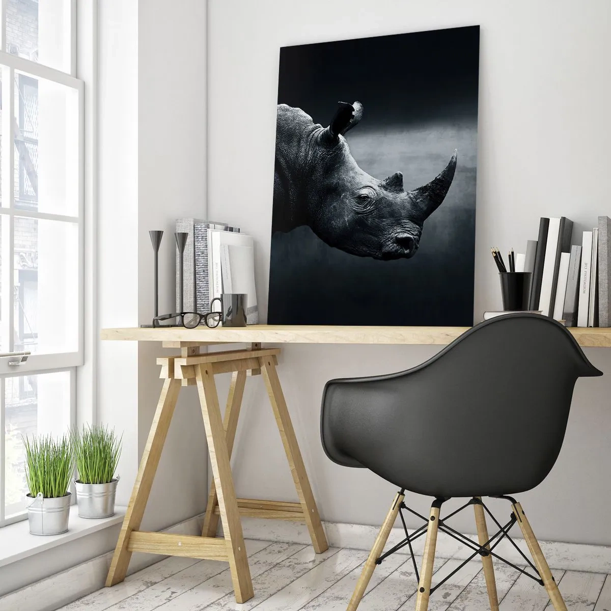Obraz na skle - Pravý profil - 80x120 cm