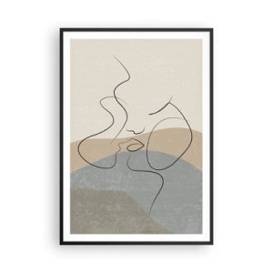 Plagát v čiernom ráme - Ako ťah štetcom - 70x100 cm