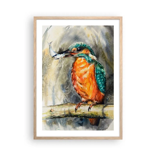 Plagát v ráme zo svetlého duba - Prírodný zákon - 50x70 cm