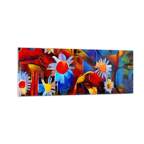 Obraz na skle - Farby života - 140x50 cm