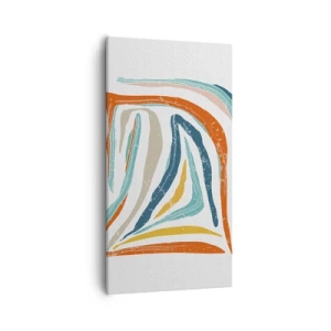 Obraz na plátne - Priateľsky usmievavá abstrakcia - 55x100 cm