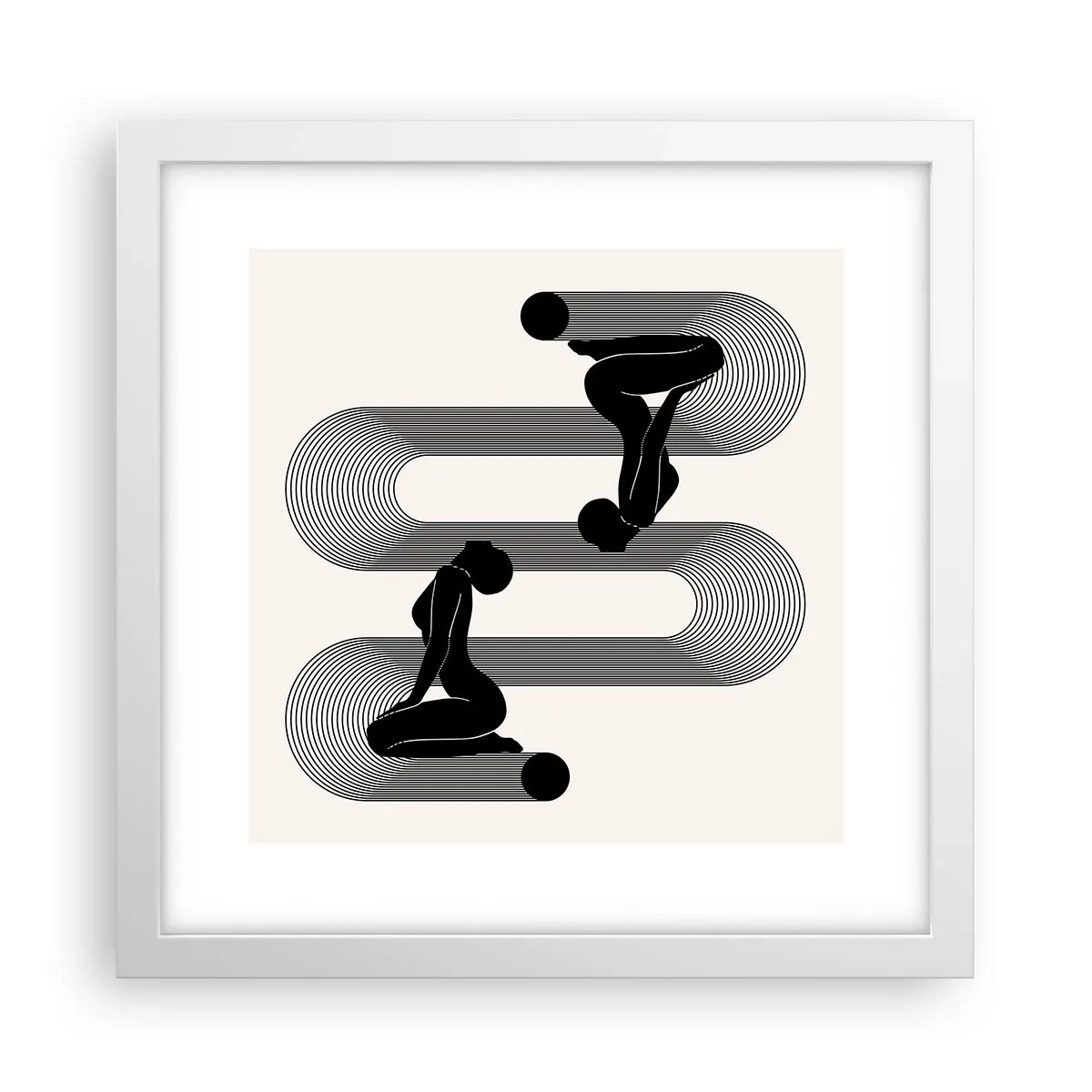 Plagát v bielom ráme - Zmyselná symetria - 30x30 cm