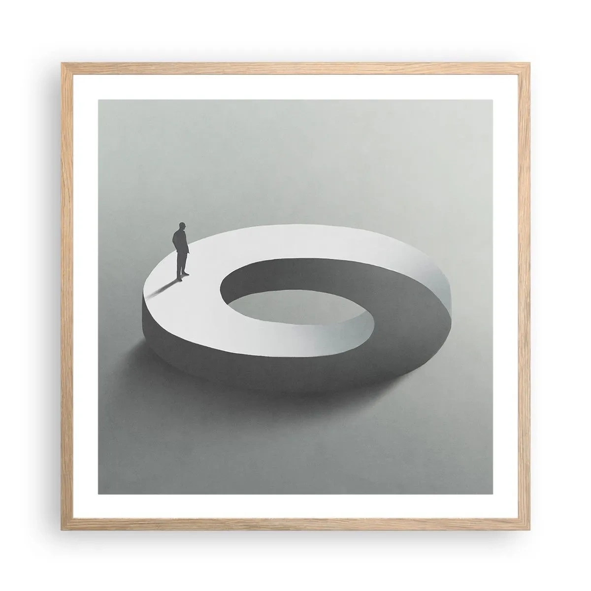 Plagát v ráme zo svetlého duba - To pochopíš - 60x60 cm