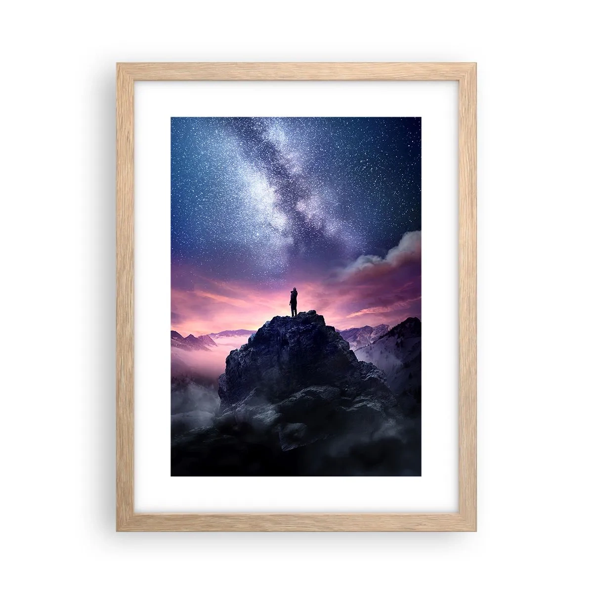 Plagát v ráme zo svetlého duba - A pocítil život - 30x40 cm