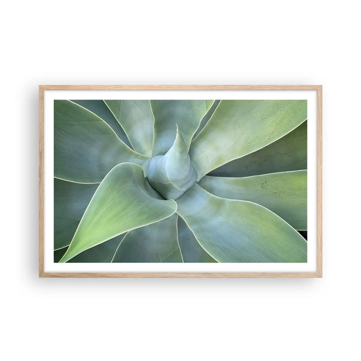 Plagát v ráme zo svetlého duba - Zrodenie zelene - 91x61 cm