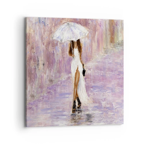 Obraz na plátne - V ľaliovom daždi - 70x70 cm
