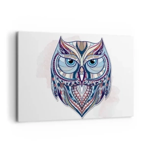 Obraz na plátne - Umelecká ozdobná sova - 100x70 cm