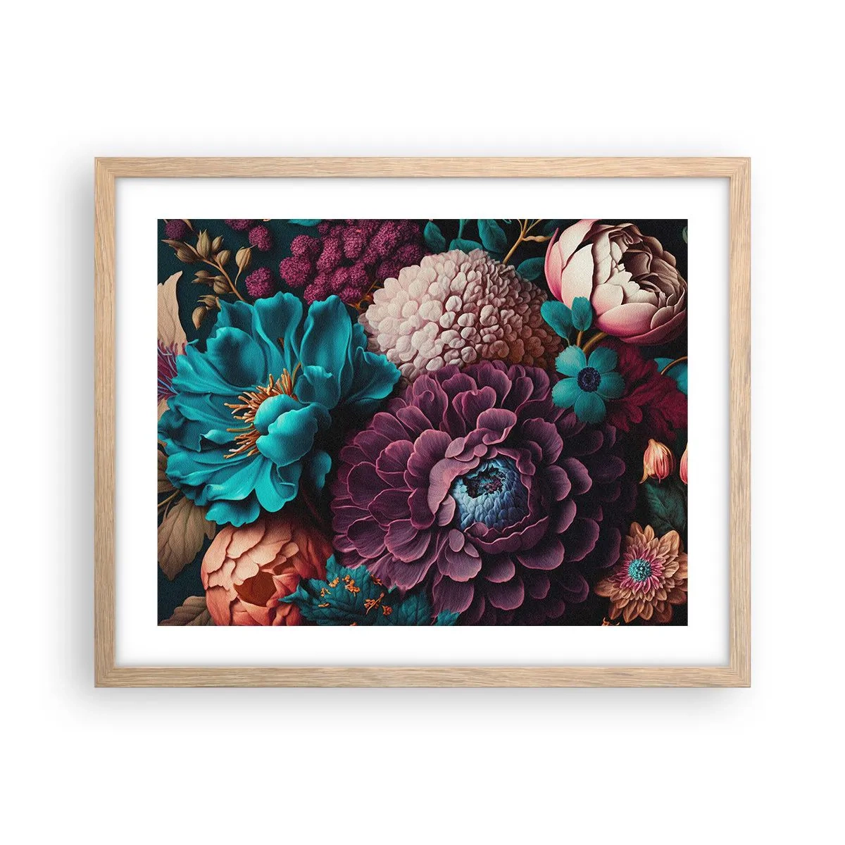 Plagát v ráme zo svetlého duba - Úroda prírody - 50x40 cm