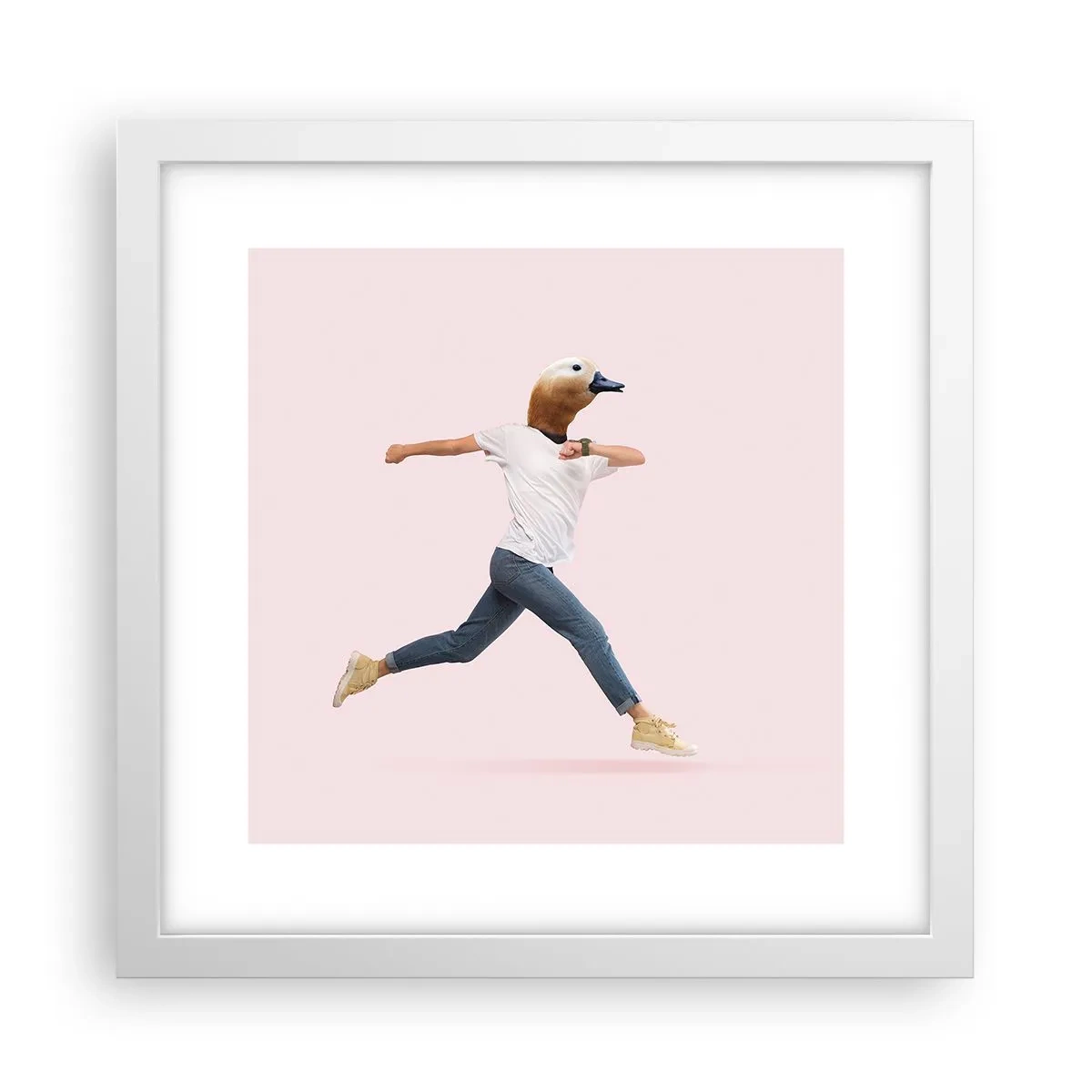 Plagát v bielom ráme - Štipka absurdity - 30x30 cm