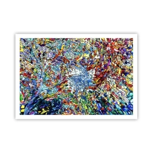 Plagát - Vitráž s kvapkami - 100x70 cm