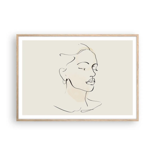 Plagát v ráme zo svetlého duba - Výrazným ťahom - 100x70 cm