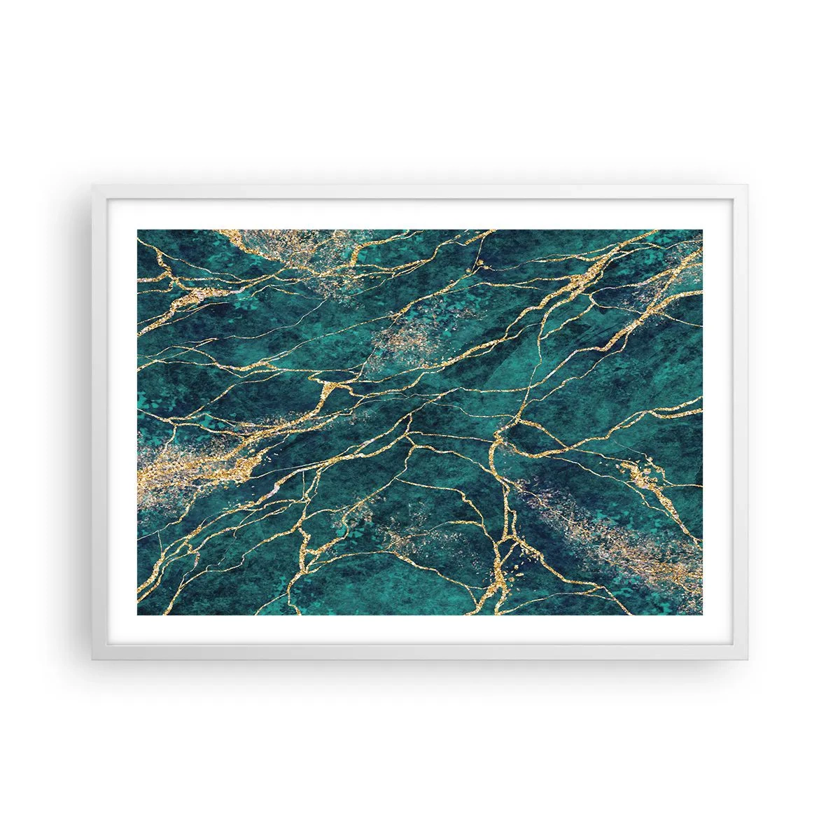 Plagát v bielom ráme - Zlatá žila - 70x50 cm