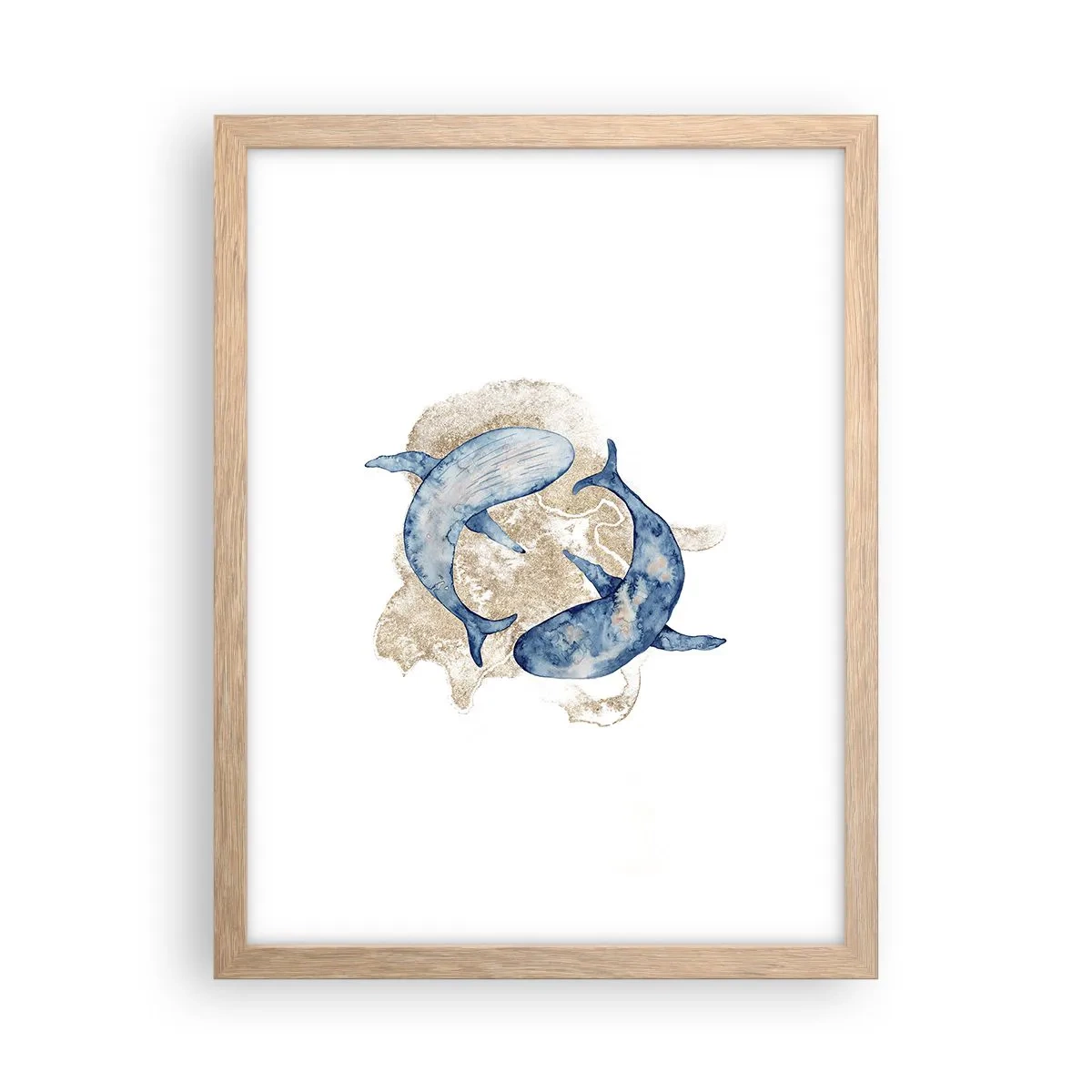 Plagát v ráme zo svetlého duba - Priateľstvo alebo láska? - 30x40 cm