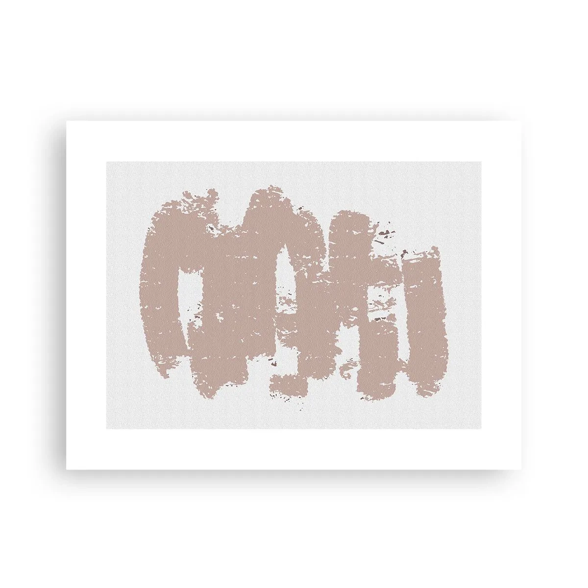 Plagát - Abstrakcia v jemnej ružovej - 40x30 cm