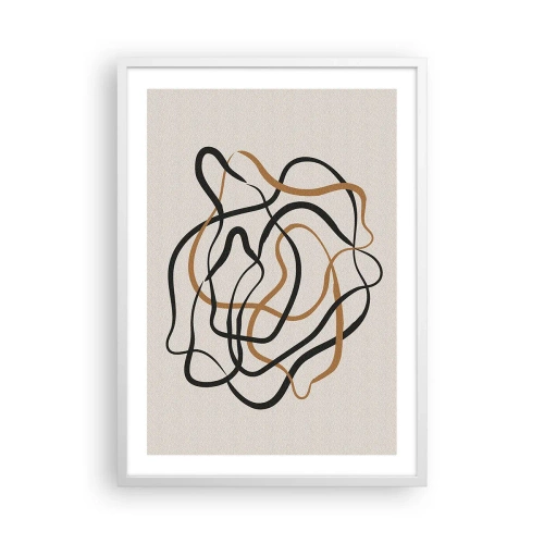 Plagát v bielom ráme - Všetko sa pokrútilo - 50x70 cm