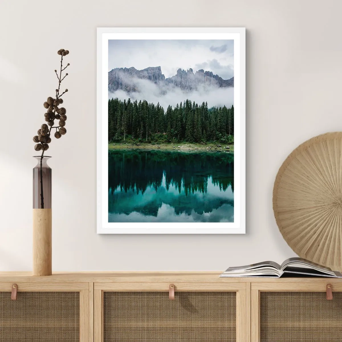 Plagát v bielom ráme - Ticho, ticho, neprebuďme spiacu vodu…. - 30x40 cm