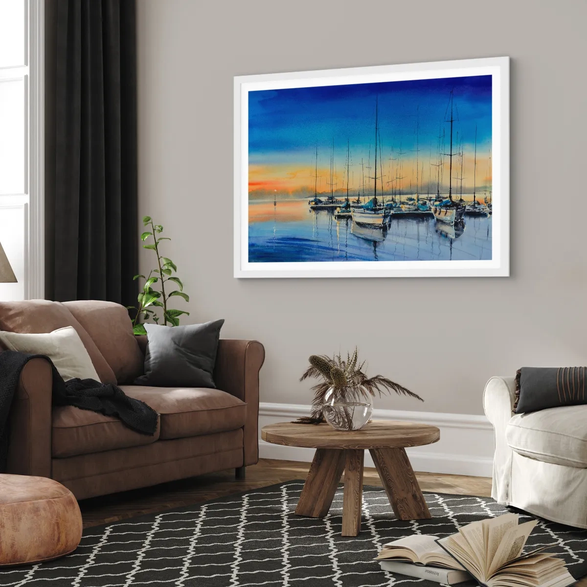 Plagát v bielom ráme - Koniec dobrého dňa - 100x70 cm