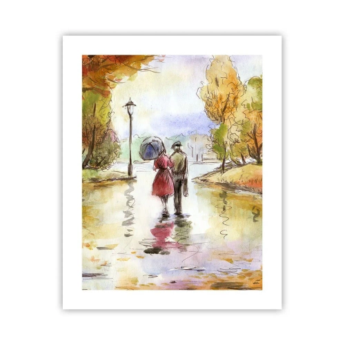 Plagát - Romantická jeseň v parku
 - 40x50 cm