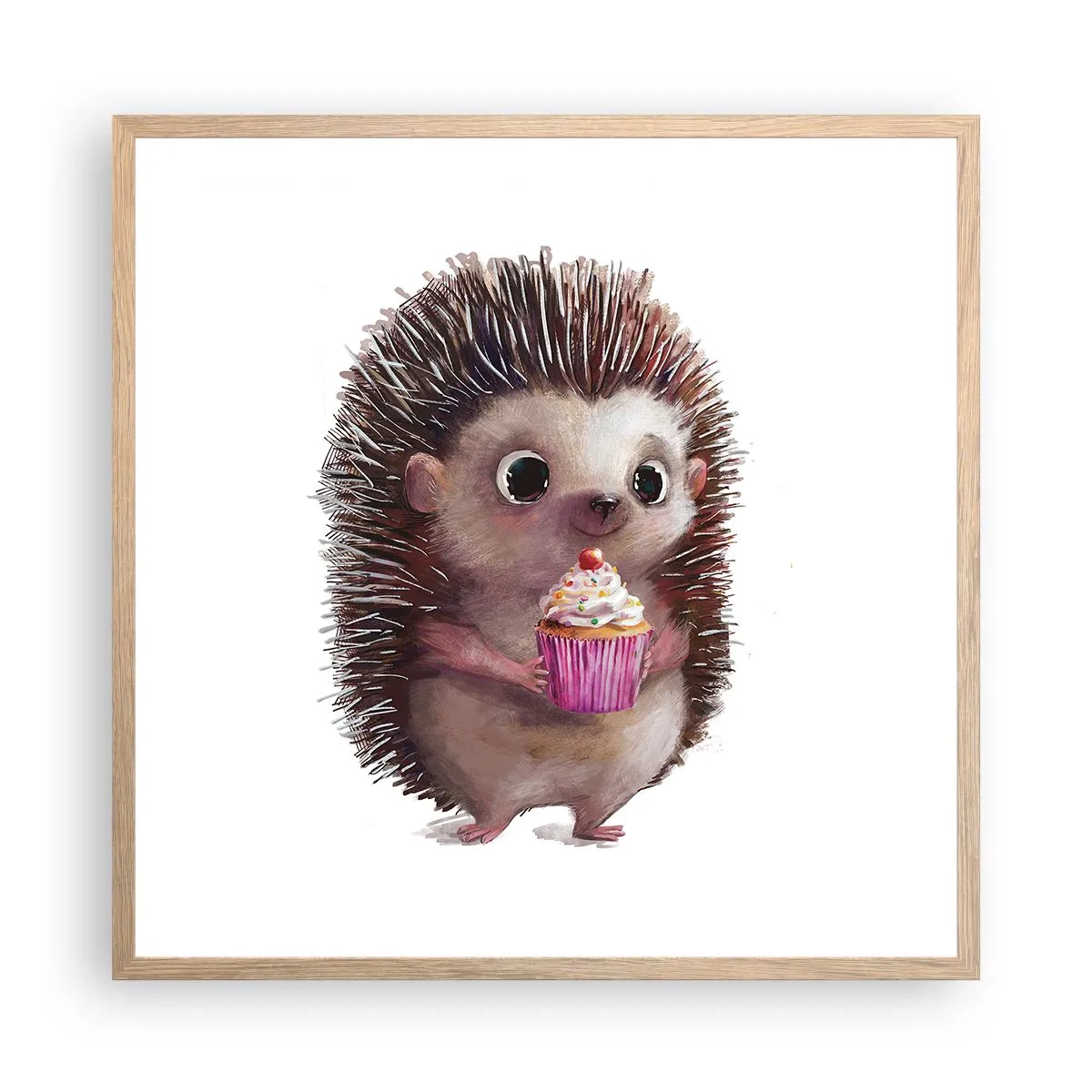 Plagát v ráme zo svetlého duba - Oslava je každý deň - 60x60 cm