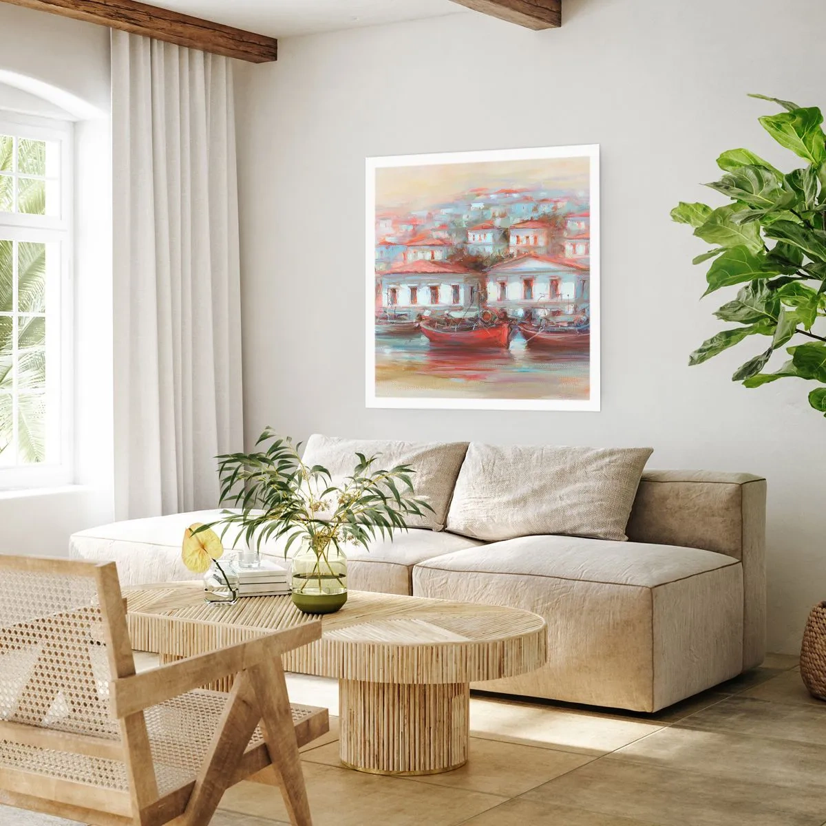 Plagát - Šťastné mestečko - 60x60 cm