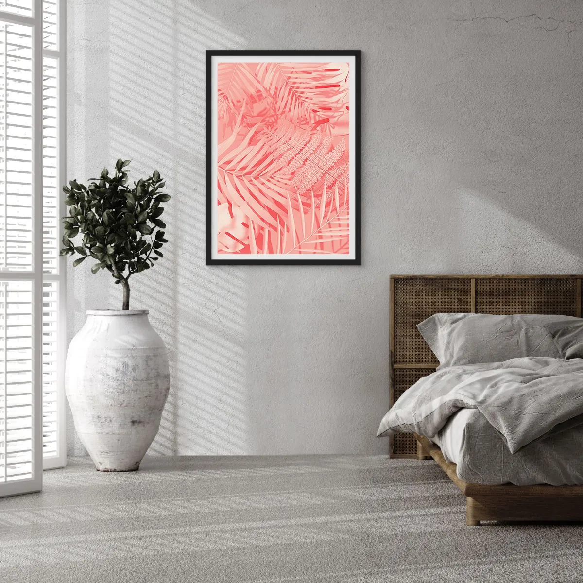 Plagát v čiernom ráme - Ružový koncept - 40x50 cm