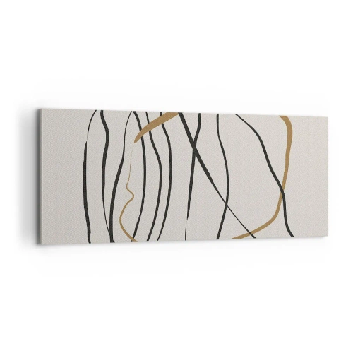 Obraz na plátne - Kompozícia – tanec v slučke - 100x40 cm
