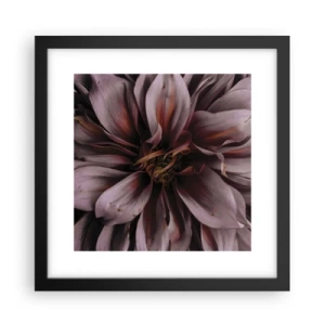 Plagát v čiernom ráme - Kvetinové srdce - 30x30 cm