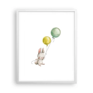 Plagát v bielom ráme - Poletím aj ja! - 40x50 cm