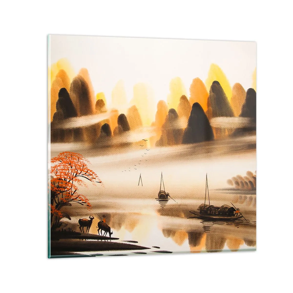 Obraz na skle - Ďalej ako na Ďalekom východe - 40x40 cm