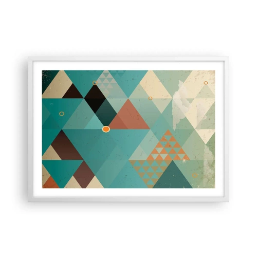 Plagát v bielom ráme - Jednota mnohosti, mnohosť jednoty - 70x50 cm