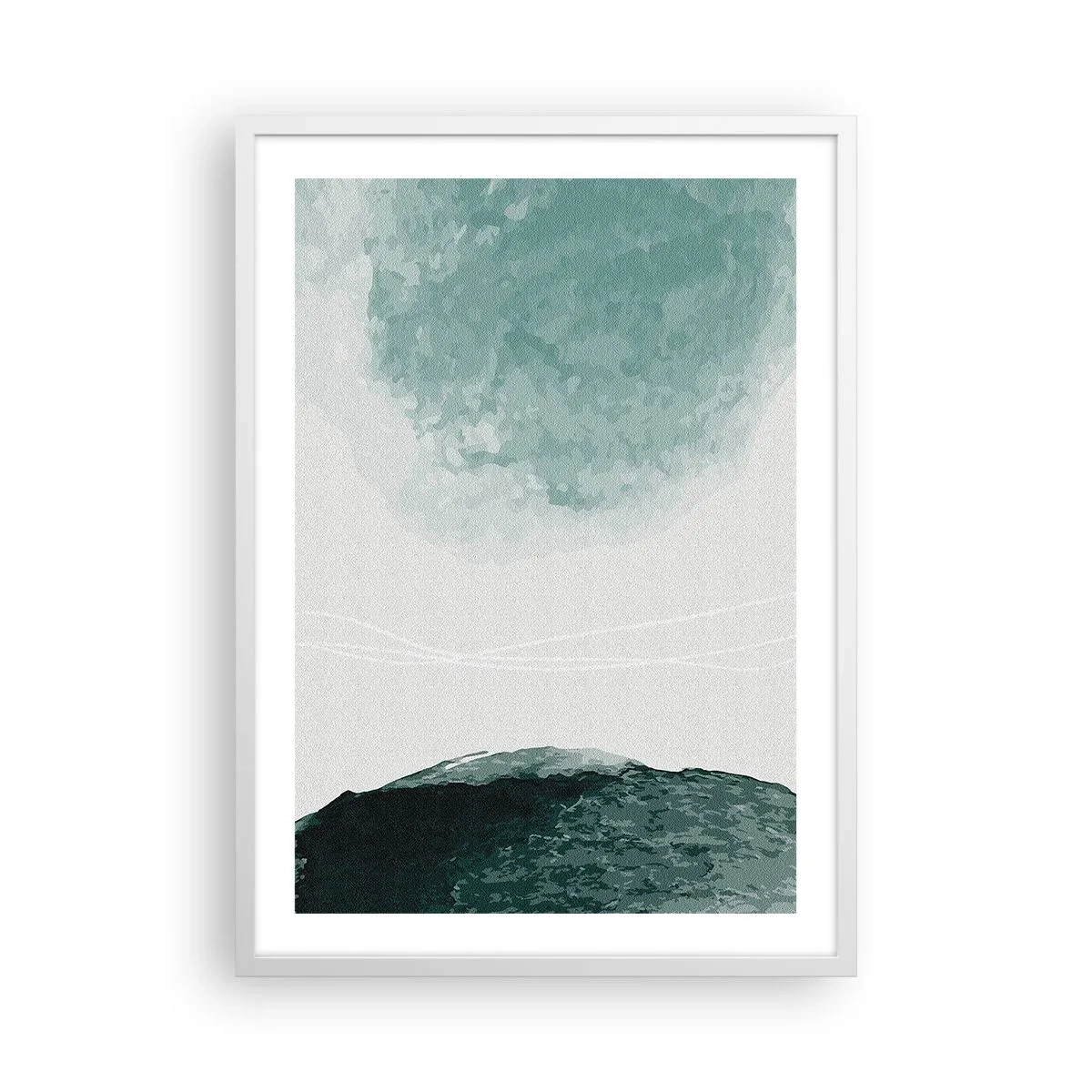 Plagát v bielom ráme - Stretnutie s hmlou - 50x70 cm