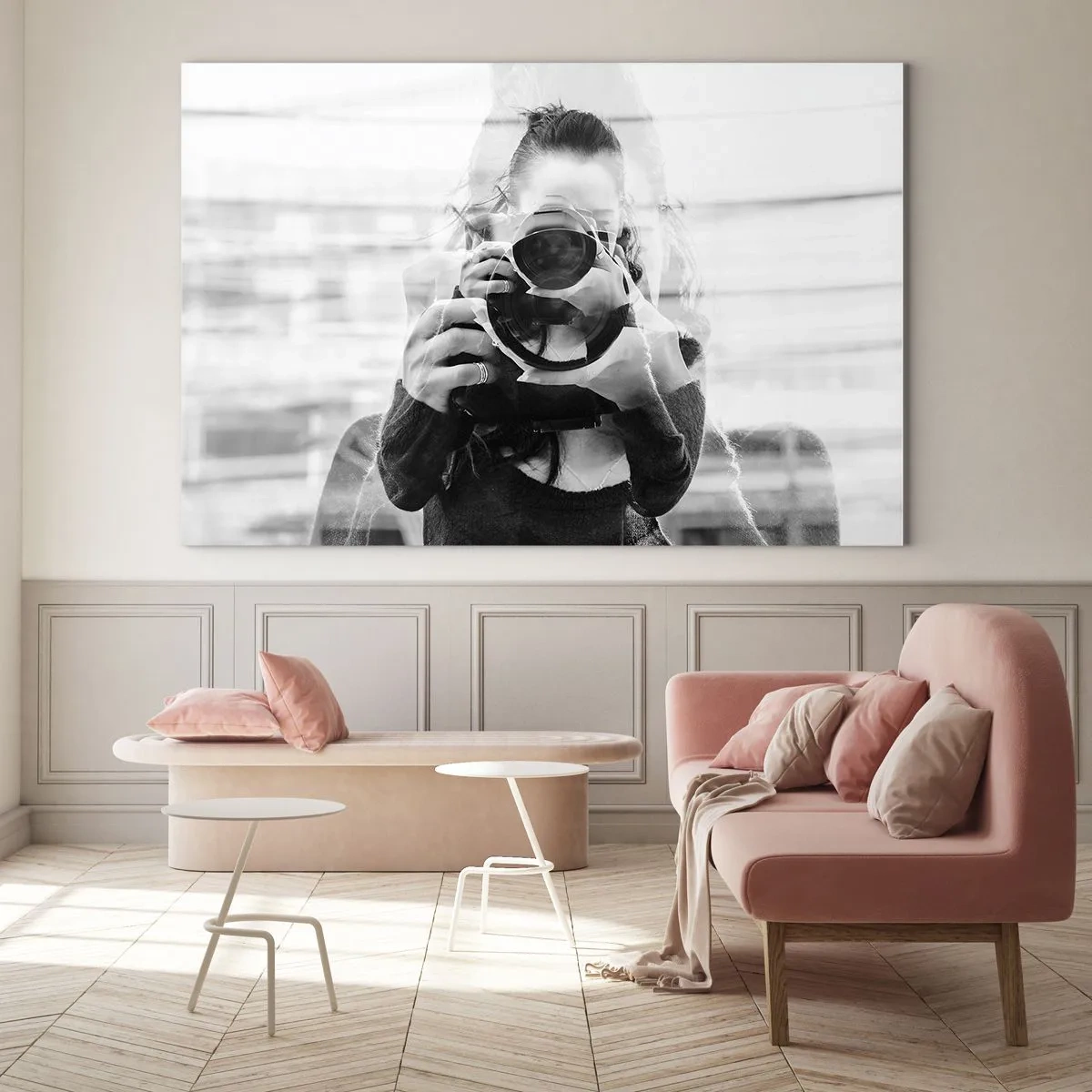 Obraz na skle - Tvorca a jeho materiál - 70x50cm - Tvorca a materiál - Moderná nástenná dekorácia do obývacej izby a spálne ARTTOR