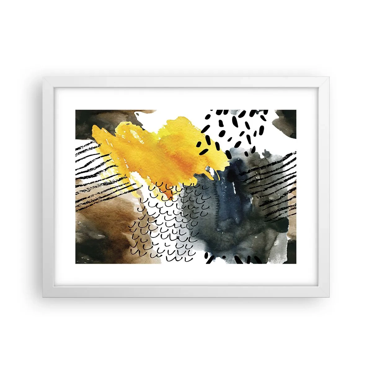 Plagát v bielom ráme - Stretnutie živlov - 40x30 cm