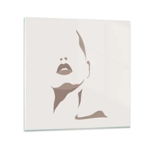 Obraz na skle - Stvorená zo svetla a tieňa - 50x50 cm