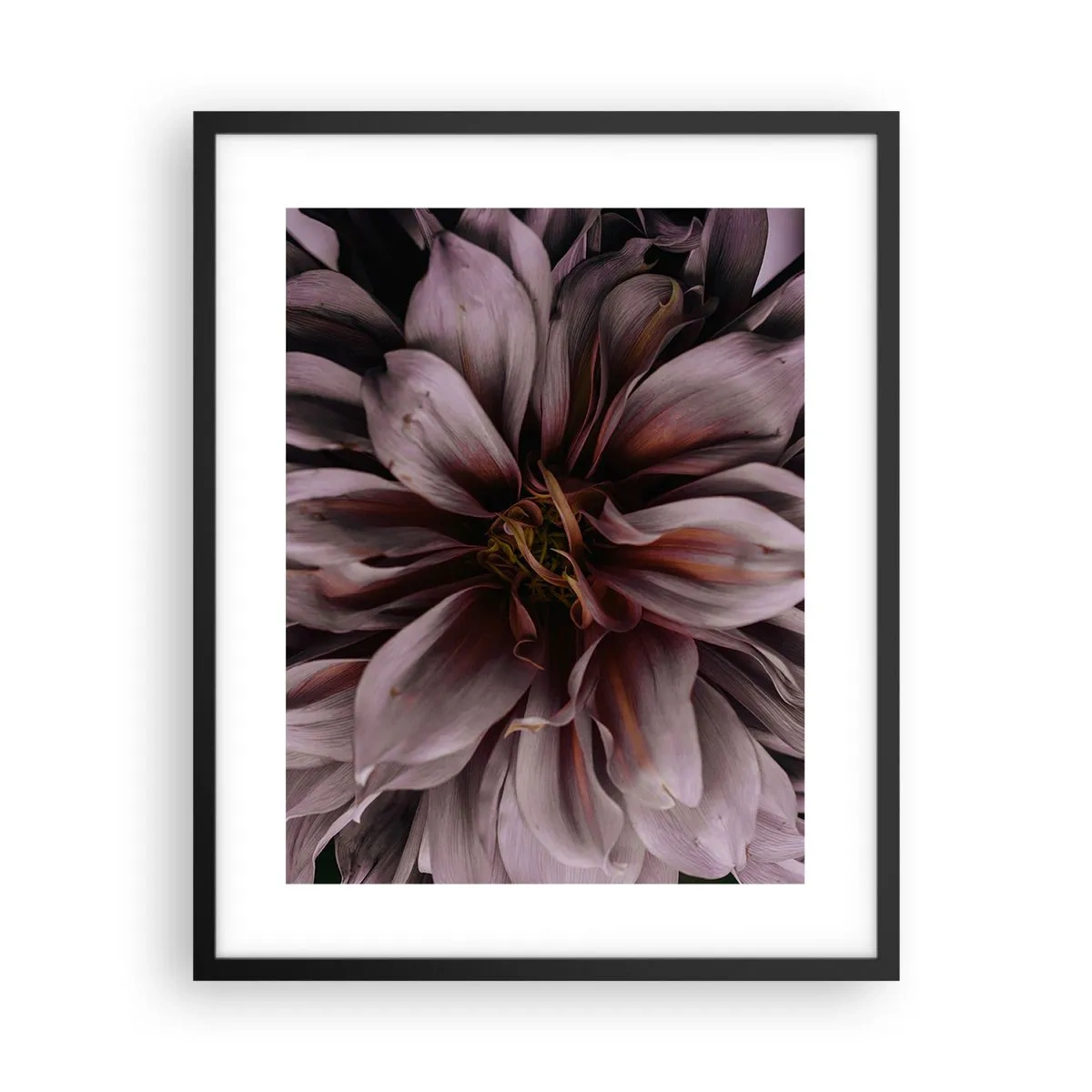 Plagát v čiernom ráme - Kvetinové srdce - 40x50 cm