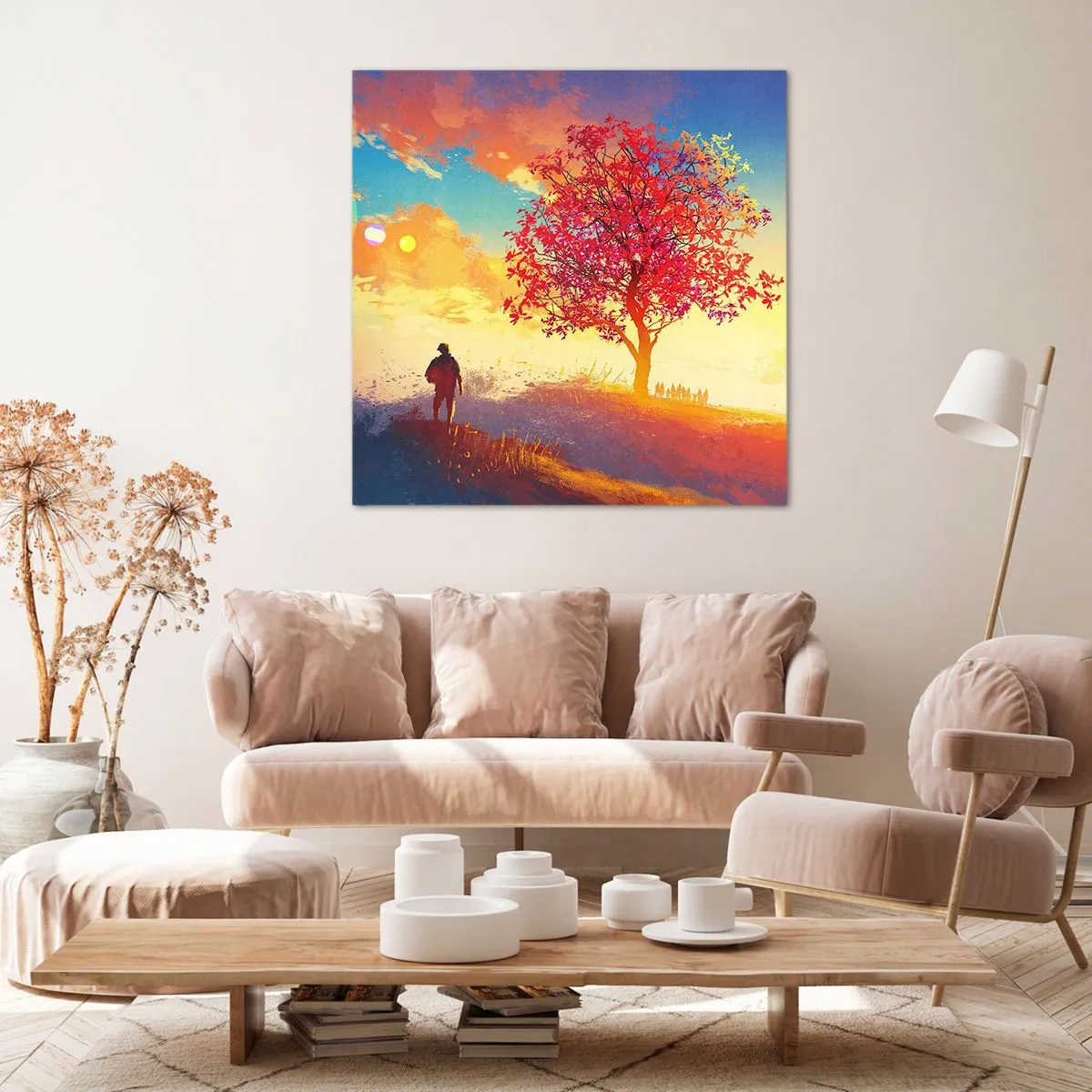 Obraz na plátne - Pútnik pri cieli - 70x70 cm