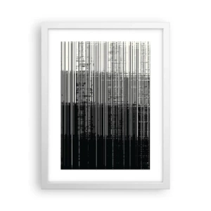 Plagát v bielom ráme - Vlny a vibrácie - 30x40 cm