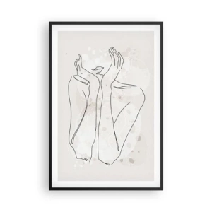 Plagát v čiernom ráme - Zasnený okamih - 61x91 cm