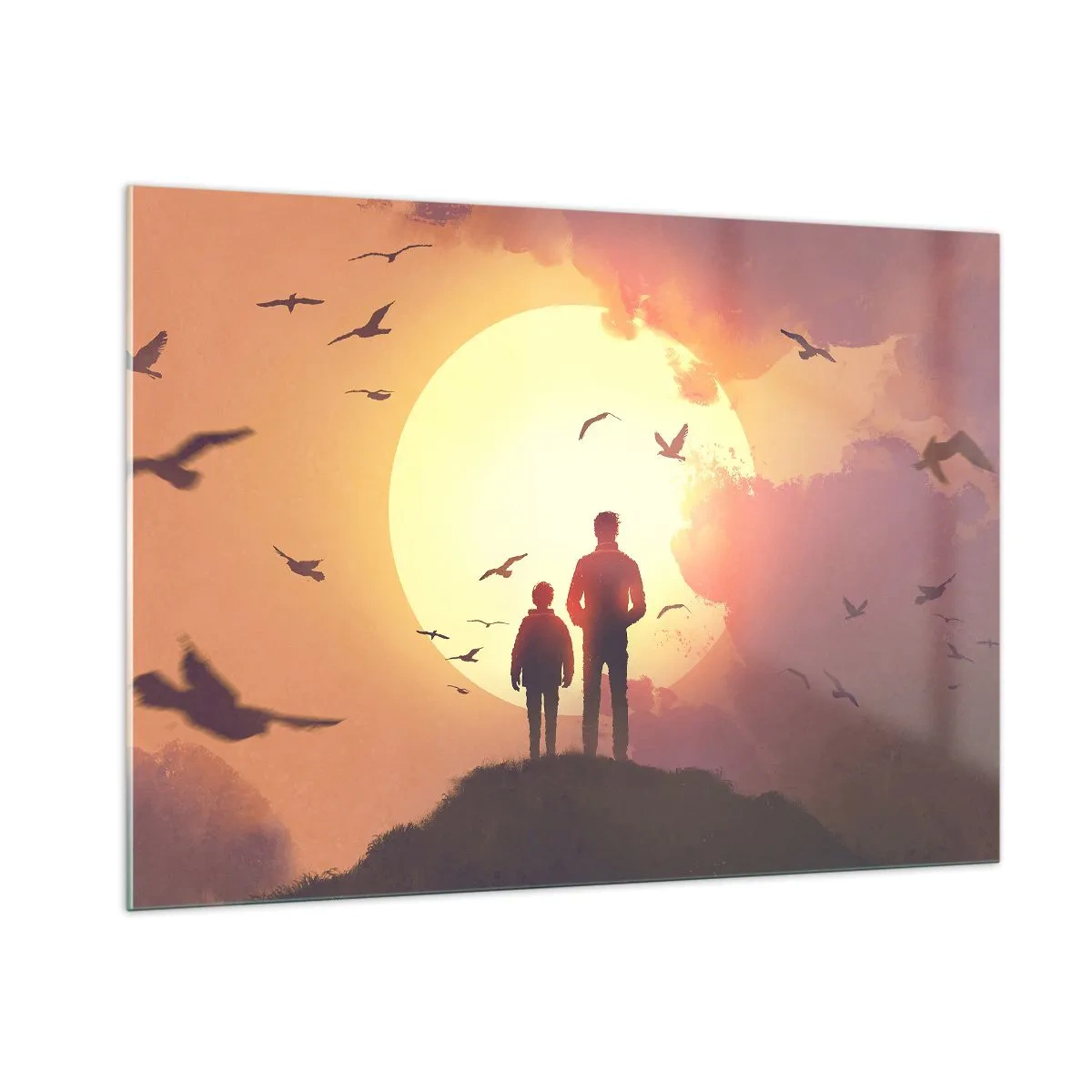 Obraz na skle - So slnkom tvári v tvár - 100x70 cm