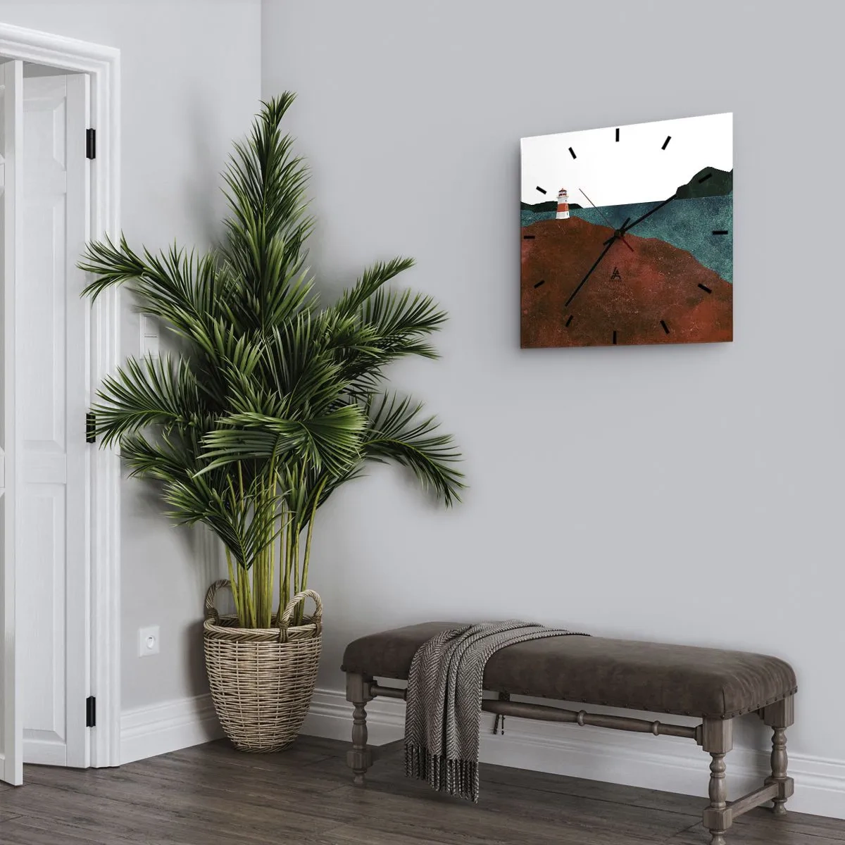 Nástenné hodiny - Hľadiaca na more - 40x40 cm