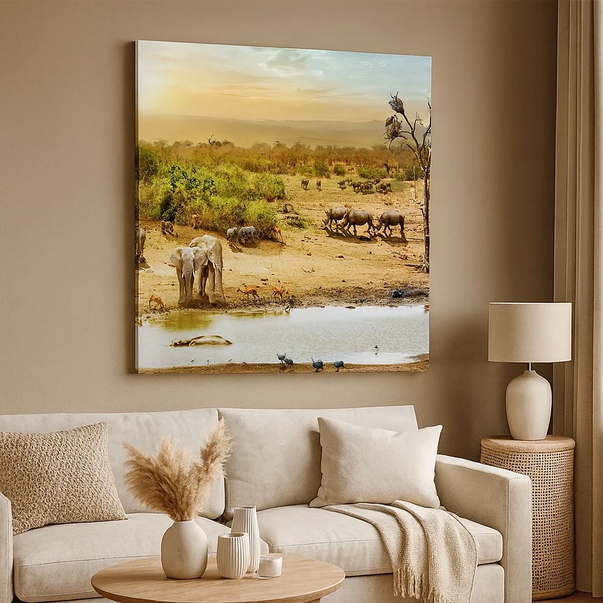 Obraz na plátne - „Z raja opäť pramenila rieka…“ - 30x30 cm